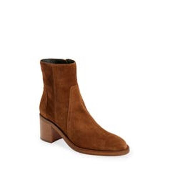 Aquatalia 'Janella' Brown Leather Weatherproof Bootie Size 9